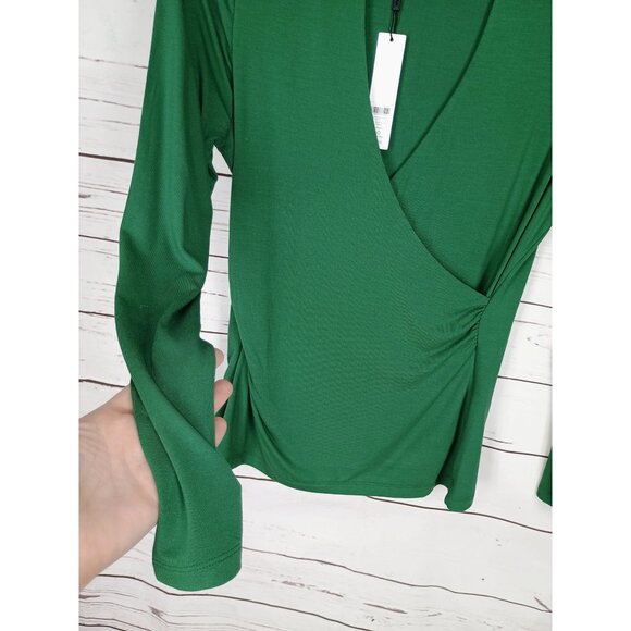 Chico's Green Wrap Blouse - Picture 3 of 7